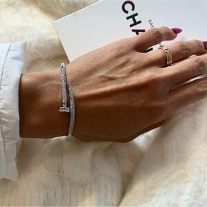 Brand New nail bracelet- silver